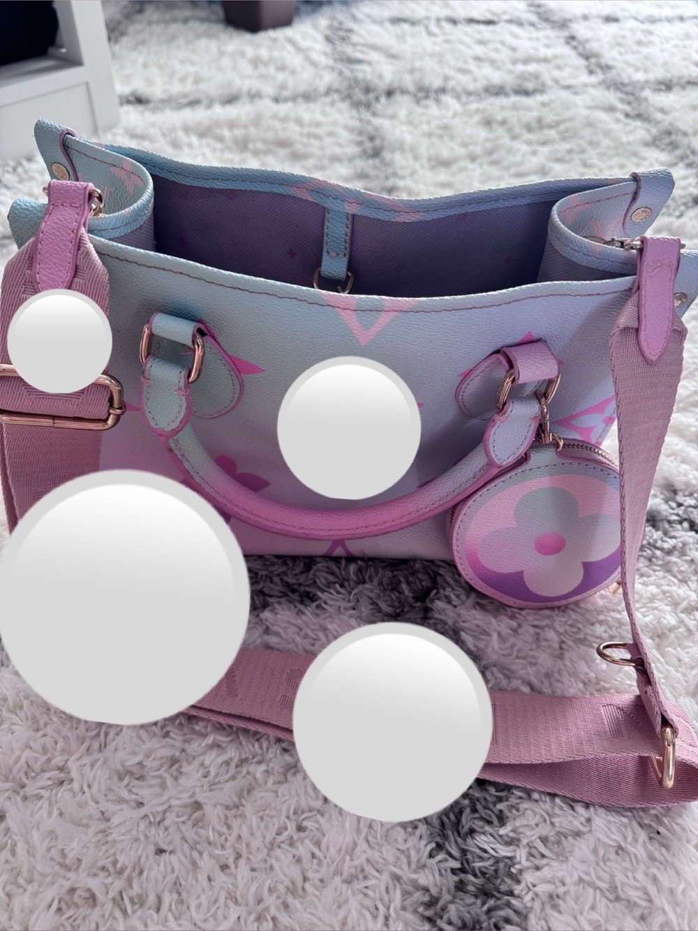 Pastel Shoulder Bag w/ removable strap